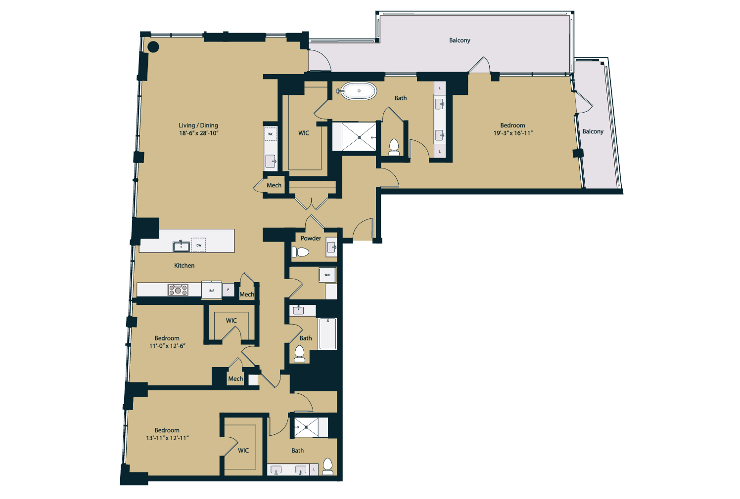 Floor plan layout diagram for PH8